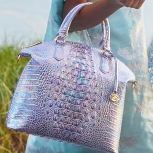 💜💜 BRAHMIN Violet Wonderland Large Duxbury Satchel & Ady Wallet 💜💜